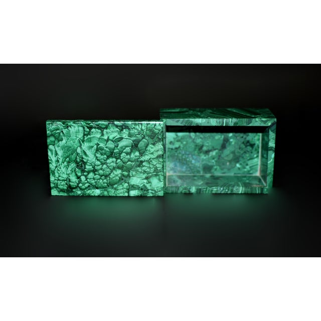 Malachite Box Gemstone Box Peony Garden For Sale - Image 13 of 18