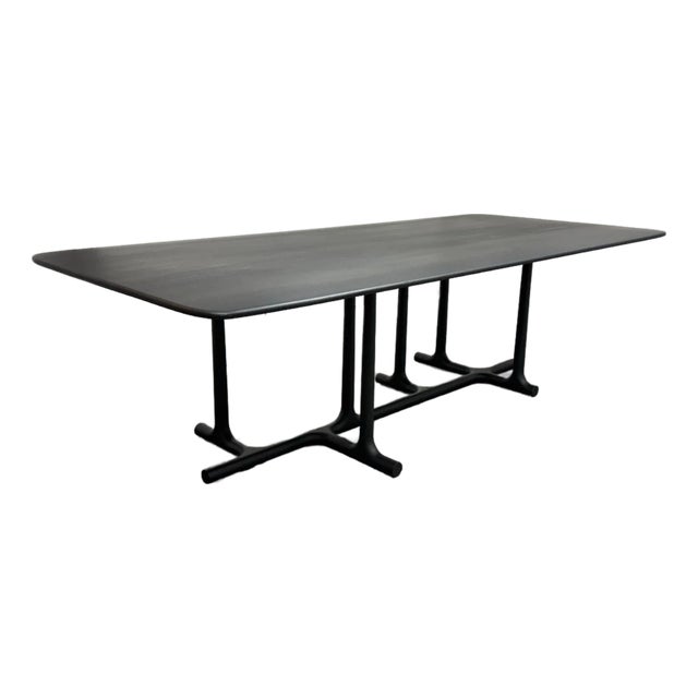 Christophe Delcourt Tye Dining Table, Black Oak For Sale