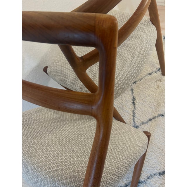 Anne Chairs with Teak Frames by Johannes Andersen for Uldum Møbelfabrik, 1960s, Set of 2 For Sale - Image 12 of 14