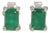 Zambian Emerald Solitaire Stud Earrings, Solid 14k Gold - Emerald Cut 5×3mm, Pair For Sale