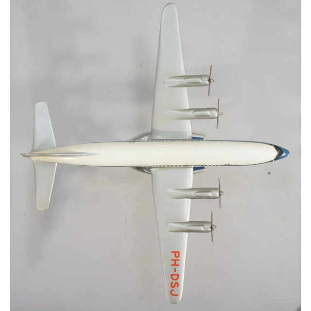 KLM Dc-7 Aircraft Model in Aluminium, 1950s For Sale - Image 6 of 10