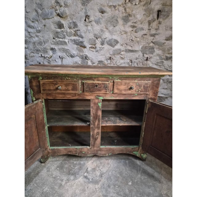 Rustic 18th Century Rustic French Walnut Buffet Cabinet For Sale - Image 3 of 18
