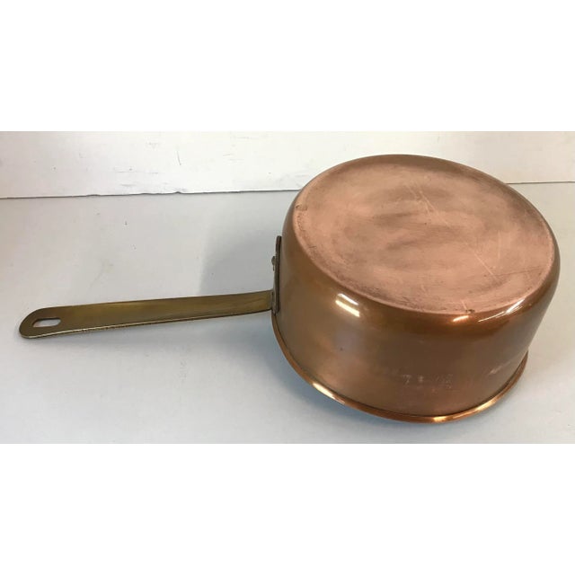 Vintage French Copper Pot With Brass Handle For Sale - Image 4 of 5