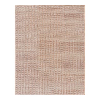 Rug & Kilim’s Oversized Block Print Rug in Red and Pink with Paisley Floral Pattern - 14x20 For Sale