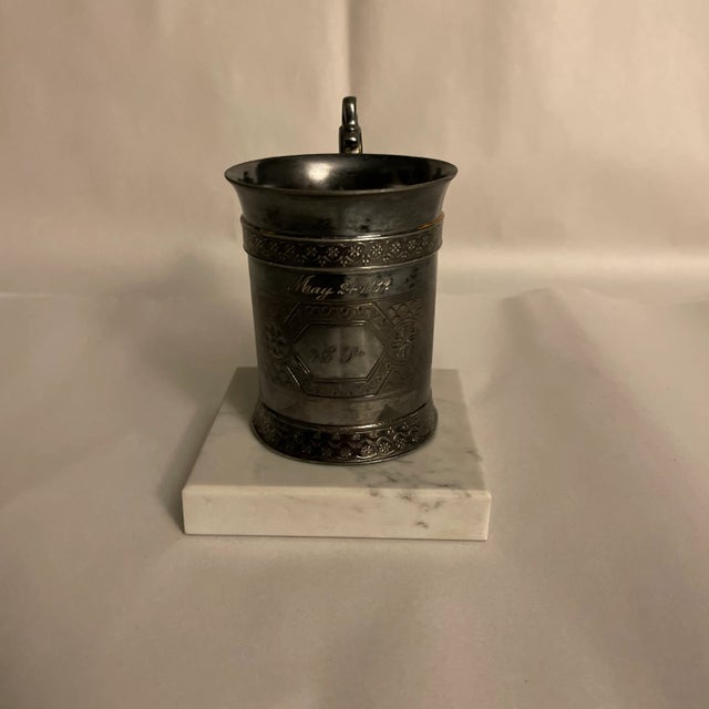 Modern Square Marble Object Stand For Sale - Image 3 of 5