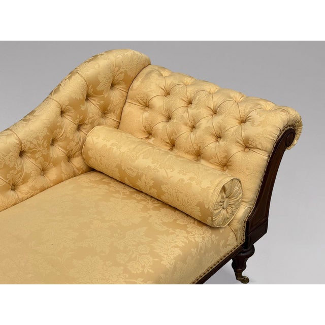 Early 19th Century 19th Century Regency Mahogany Chaise Lounge, 1820 For Sale - Image 5 of 11