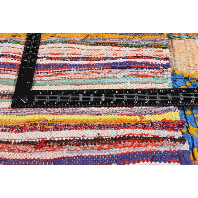 Textile Vintage Azilal Boucherouite Moroccan Rug, 05'00 X 08'04 For Sale - Image 7 of 10