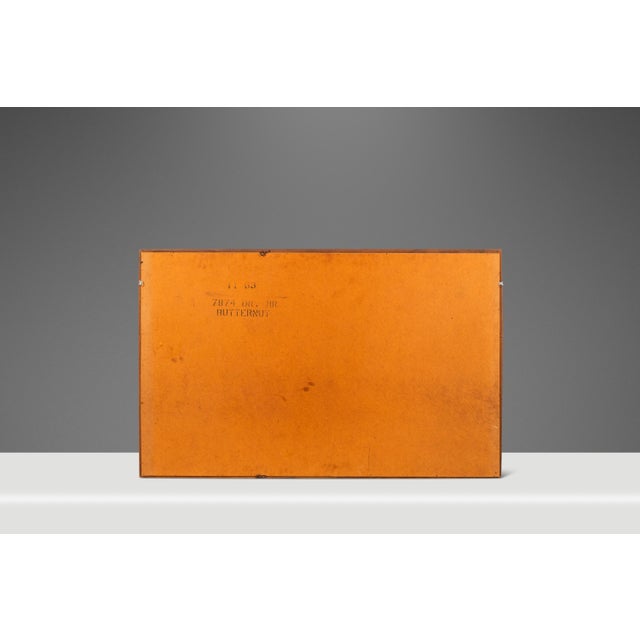 Wood Expansive Mid-Century Modern Wall Hanging Mirror in Solid Walnut by Drexel, Usa, C. 1960s For Sale - Image 7 of 14