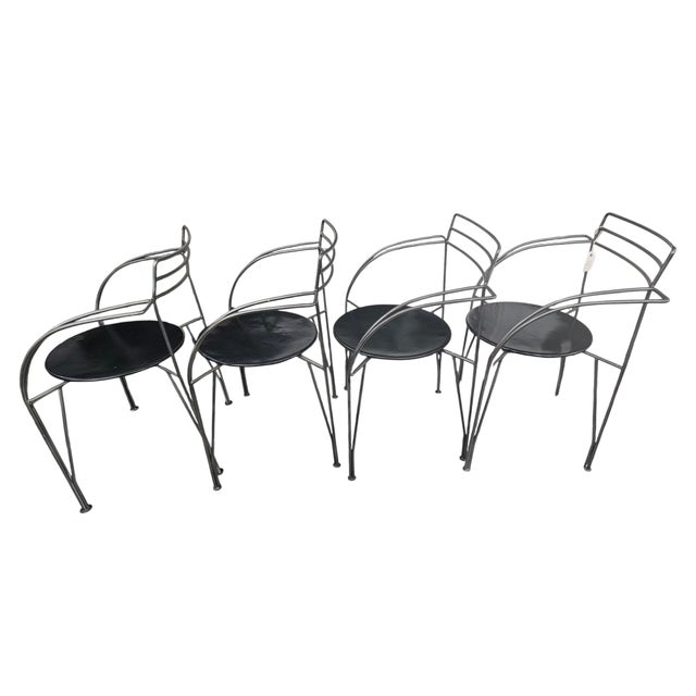 Pascal Mourgue Set of Four Chairs "Lune D'argent" by Pascal Mourgue For Sale - Image 4 of 11