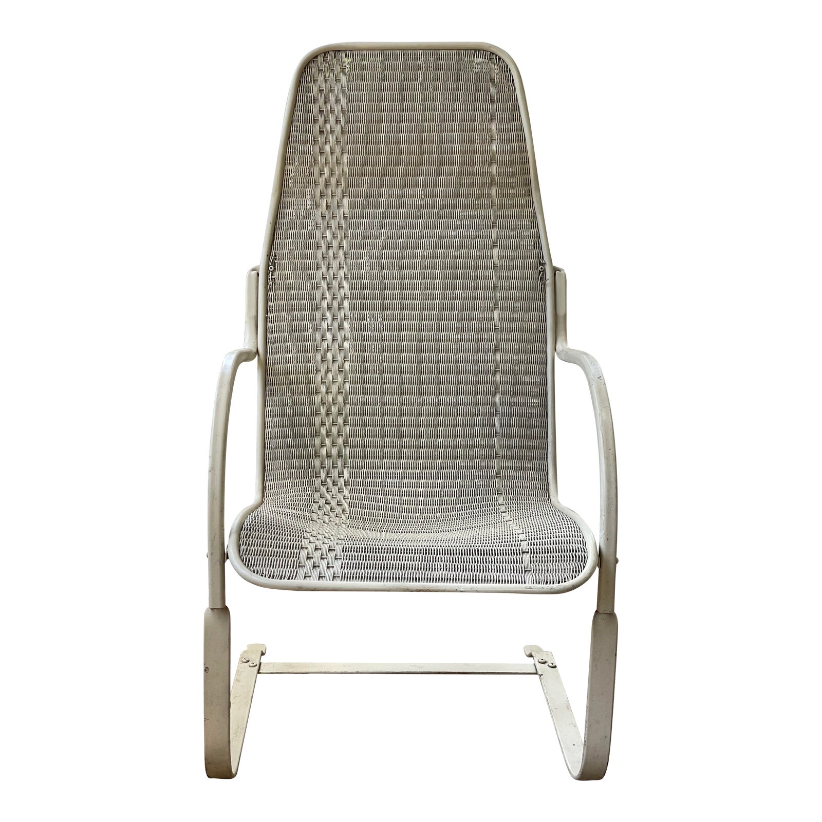 Vintage Lloyd Flanders Wicker Loom Bounce Chair Chairish