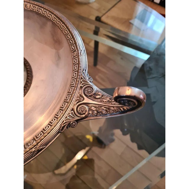 Antique Silver-Plated Metal & Biscuit Porcelain Tazza Dish from WMF For Sale - Image 13 of 17