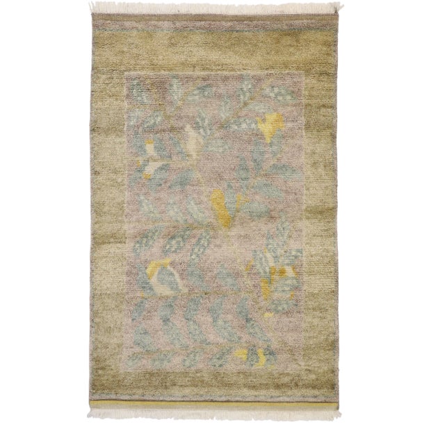 Biophilic Style Moroccan Rug - 04'01 X 06'06 For Sale