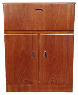 Bar Cabinet with Mirror, Glass Shelf & Light