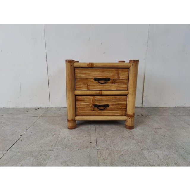 Bamboo Bedside Cabinet, 1970s For Sale - Image 13 of 18