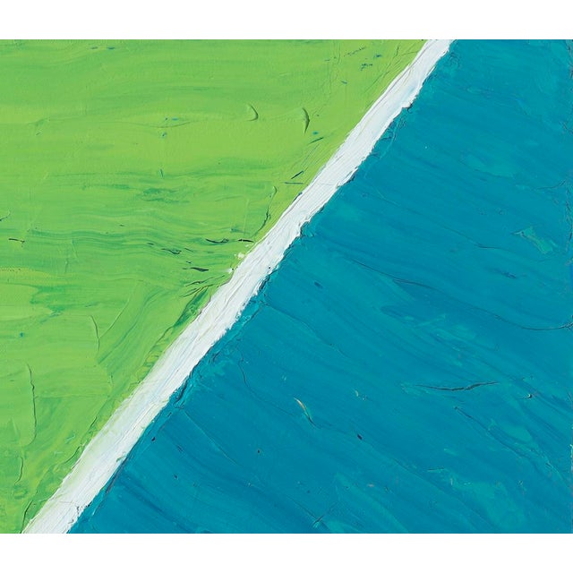 Textile Abstract Expressionist Original Tennis Oil Painting Print For Sale - Image 7 of 7