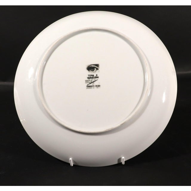 Piero Fornasetti Porcelain Themes & Variation Plate, Number 107 For Sale In Philadelphia - Image 6 of 10