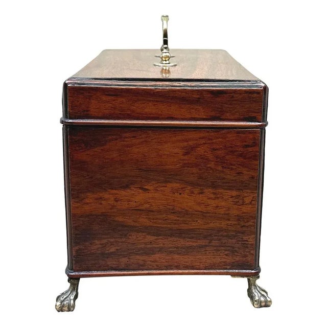 18th Century Padouk Wood Tea Caddy, 1770 For Sale - Image 4 of 12