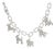 80s Vintage Tiffany & Co Dog Charm Bracelet Bone Links Sterling Silver 7.5" For Sale