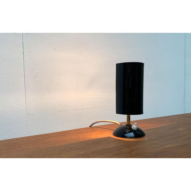Black Mid-Century Acrylic Glass Table Lamp, 1960s For Sale - Image 8 of 18