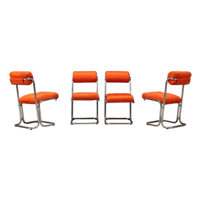 Vintage Cantilever Chairs, 1970s, Set of 4 For Sale