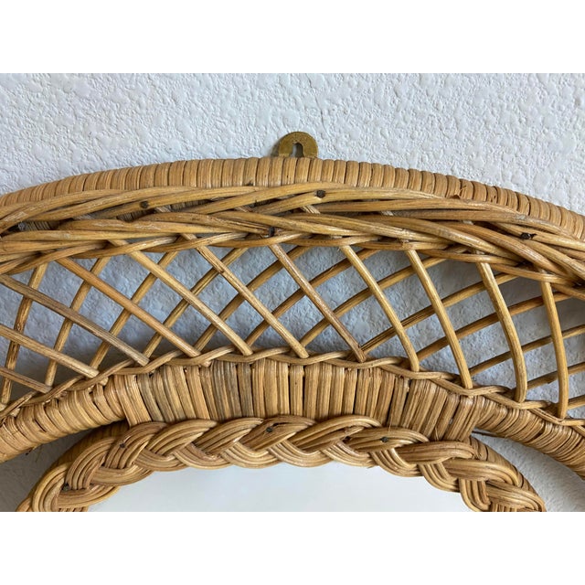 Arched Wicker & Rattan Mirror Chairish