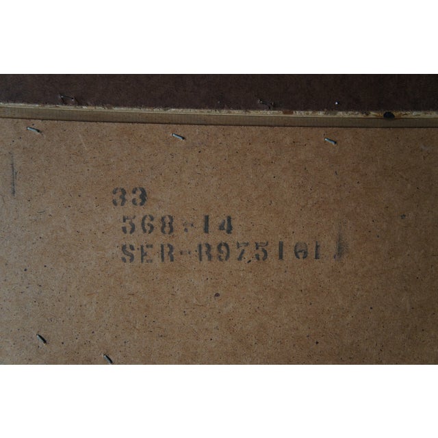 1970s Lane Staccato Mid Century Oak Brutalist Mirrored Clothing Armoire Cabinet 64" For Sale - Image 12 of 12