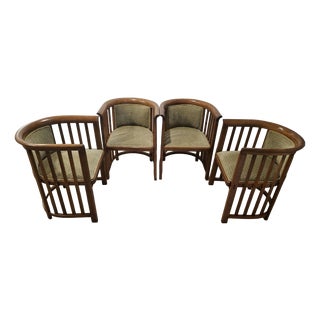 Vintage Art Nouveau Tub Chairs by Josef Hoffmann for J&J Kohn, Austria, 1924, Set of 4 For Sale