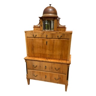 Biedermeier Pearwood Secretary, 1800s For Sale