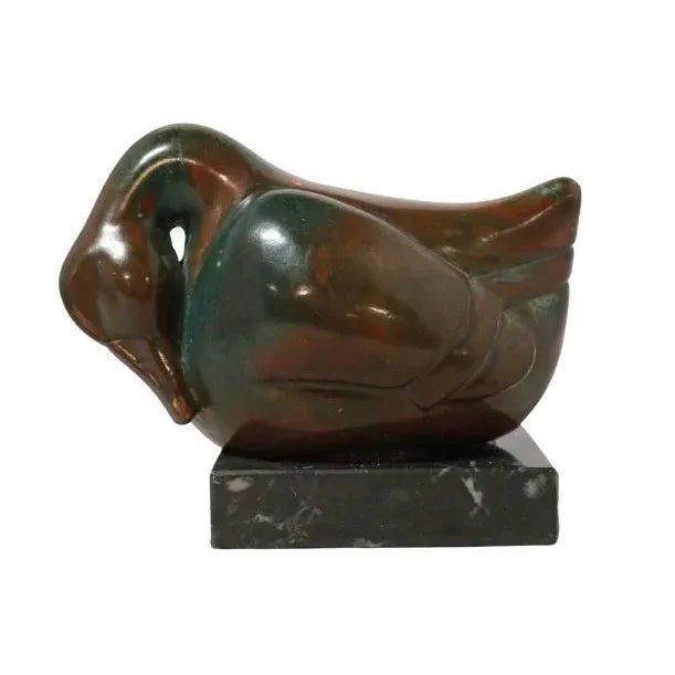 Duck Sculpture in Bronze For Sale - Image 12 of 12