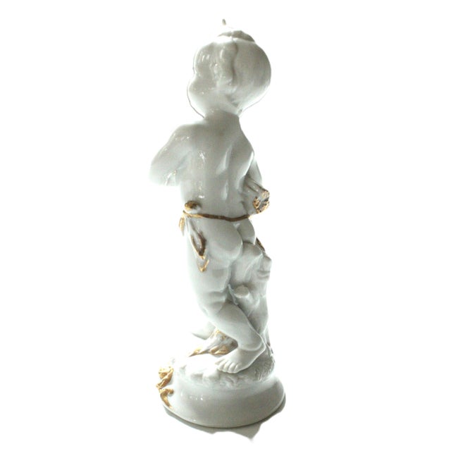 Capodimonte Vintage Putti/Cherub Gold-Gilded Figurine For Sale - Image 4 of 5