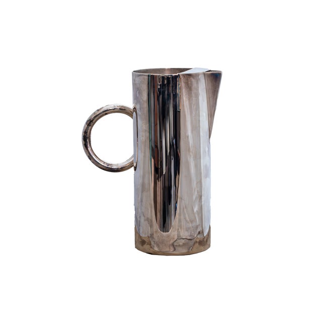 Andrée Putman "Vertigo" Silver-Plated Water Pitcher by Christofle For Sale - Image 4 of 5