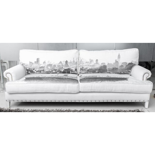 New York Skyline Three Seat Sofa Chairish