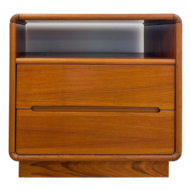 MCM Teak Rolling Tv Stand Cart Two Drawers Danish Modern Vintage For Sale