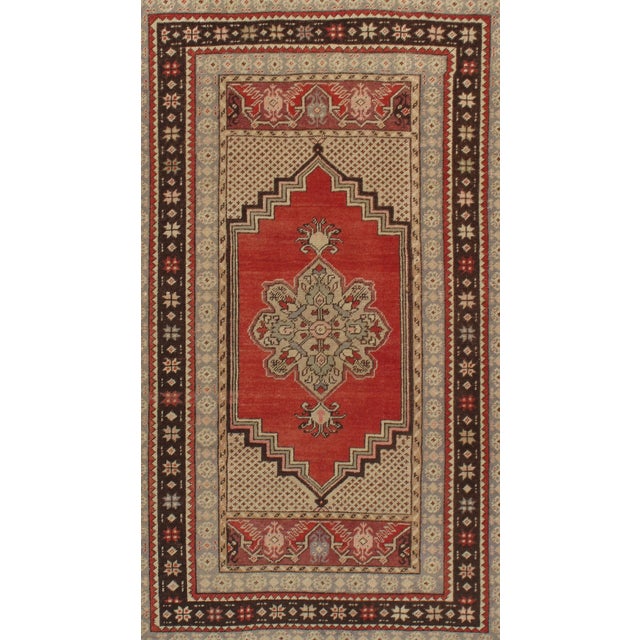Vintage Turkish Oushak Rug 3'6 X 5'7 For Sale In New York - Image 6 of 8