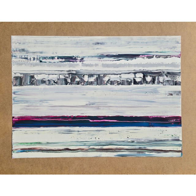White Pacific Ocean / Palisades No. 3 — Original Abstract Seascape by Diane Grant | Color Field For Sale - Image 8 of 8