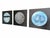 Contemporary Original Planet Moon Triptych Paintings- Set of 3 For Sale - Image 10 of 12