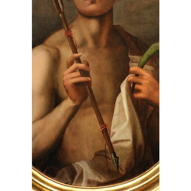 Andrea Del Sarto. Bottega, Saint Sebastian Del Sarto, 1560, Oil on Panel For Sale - Image 10 of 13