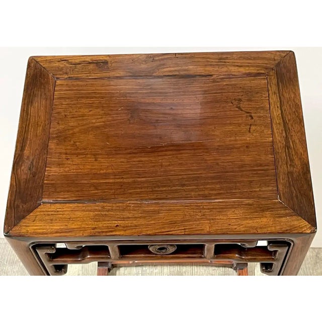 Mid 19th Century Mid 19th Century Antique Chinese Carved Huanghuali Pedestals, Circa 1860 - A Pair For Sale - Image 5 of 13