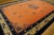 Chinese 1880s Orange Salmon Medallion Antique Chinese Peking Carpet 11' X 15'6'' Handknotted Wool Rug For Sale - Image 3 of 7