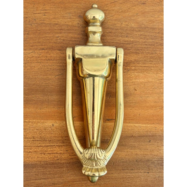 Late 20th Century Vintage Traditional Brass Door Knocker For Sale - Image 5 of 5