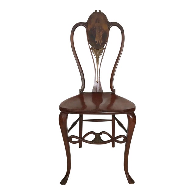 Antique French Side Chair With Portrait Panel Chairish