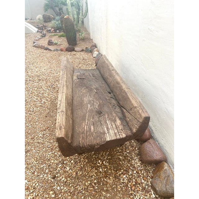 Extra Large Vintage Wood Historic Drinking Trough For Sale - Image 4 of 14
