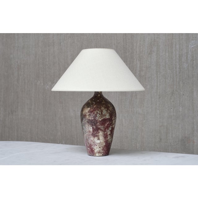 Ceramic Table Lamp by Gerben van Hes for Twentsch Ros, Netherlands, 1960s For Sale - Image 4 of 14