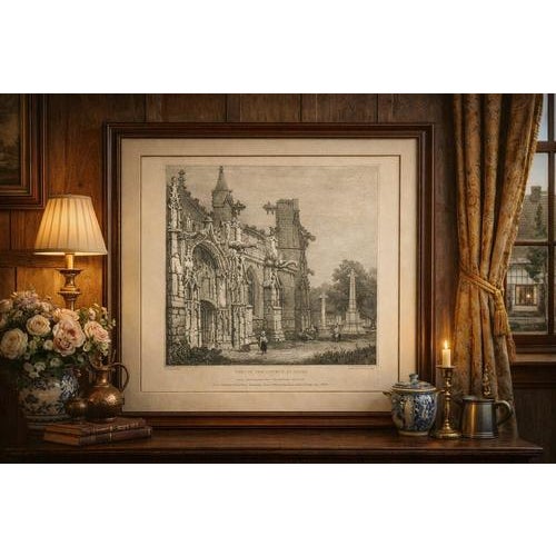 Samuel Prout, Gothic Church Architecture, Arques, France, 1821, Lithograph For Sale - Image 4 of 11