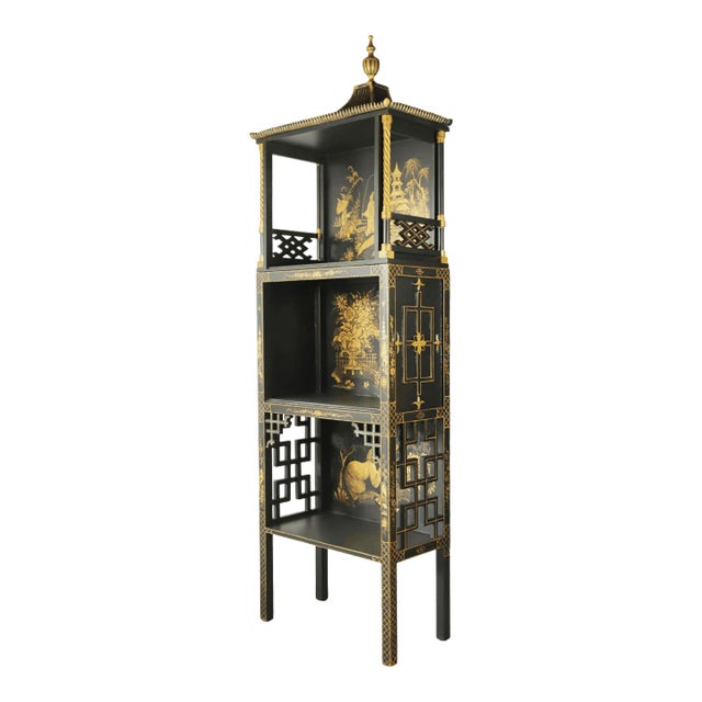Vintage Louis XVI Style Chinoiserie Display Case For Sale