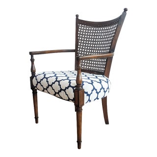 Regency High Back Cane Chair For Sale