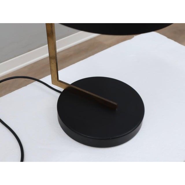 Black Mid-Century Modern Table Lamp by Tito Agnoli for O-Luce, 1950s For Sale - Image 8 of 13