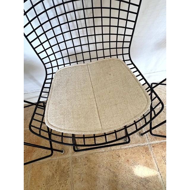 Late 20th Century Authentic Knoll "Bertoia" Black Bar Stools - Set of 3 For Sale - Image 12 of 14
