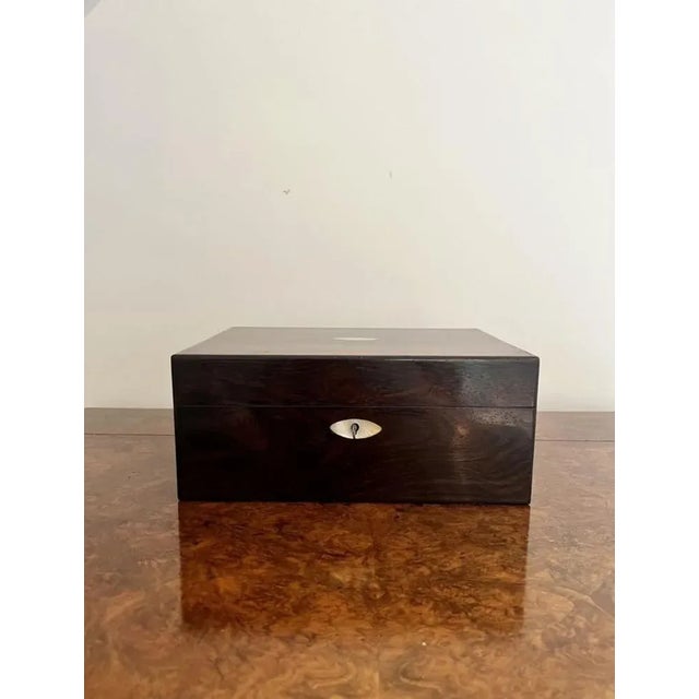 Victorian Rosewood Jewelery Box, 1860s For Sale - Image 6 of 8