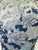Mid Century Chinese Blue and White Hand Painted Floral Porcelain Table Lamp on Ming Style Rosewood Stand For Sale - Image 9 of 13